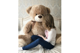 Большой медведь плюшевый Барри 150 см кофейный